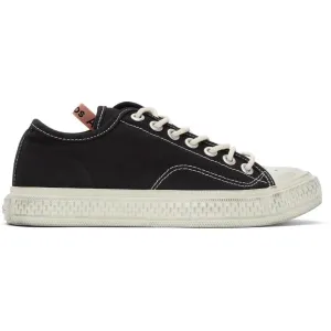 Acne Studios Black Canvas Low-Top Sneakers