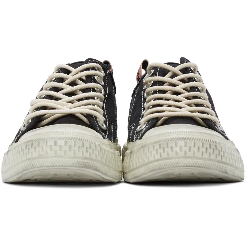 Acne Studios Black Canvas Low-Top Sneakers