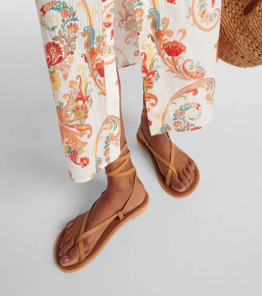A.Emery Elliot leather thong sandals