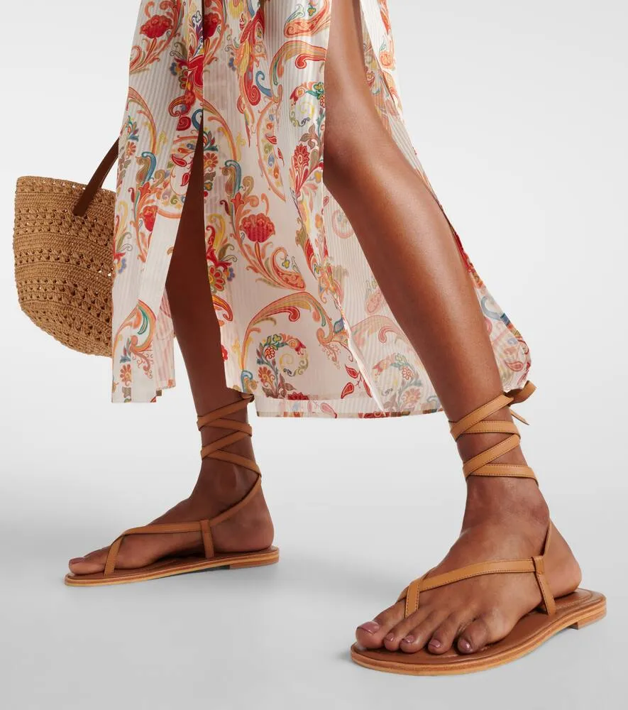 A.Emery Elliot leather thong sandals