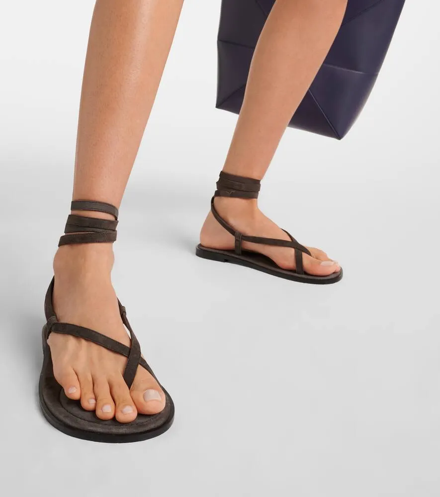 A.Emery Elliot suede thong sandals