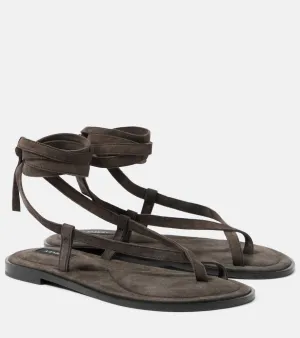 A.Emery Elliot suede thong sandals