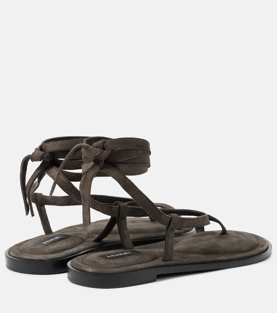 A.Emery Elliot suede thong sandals
