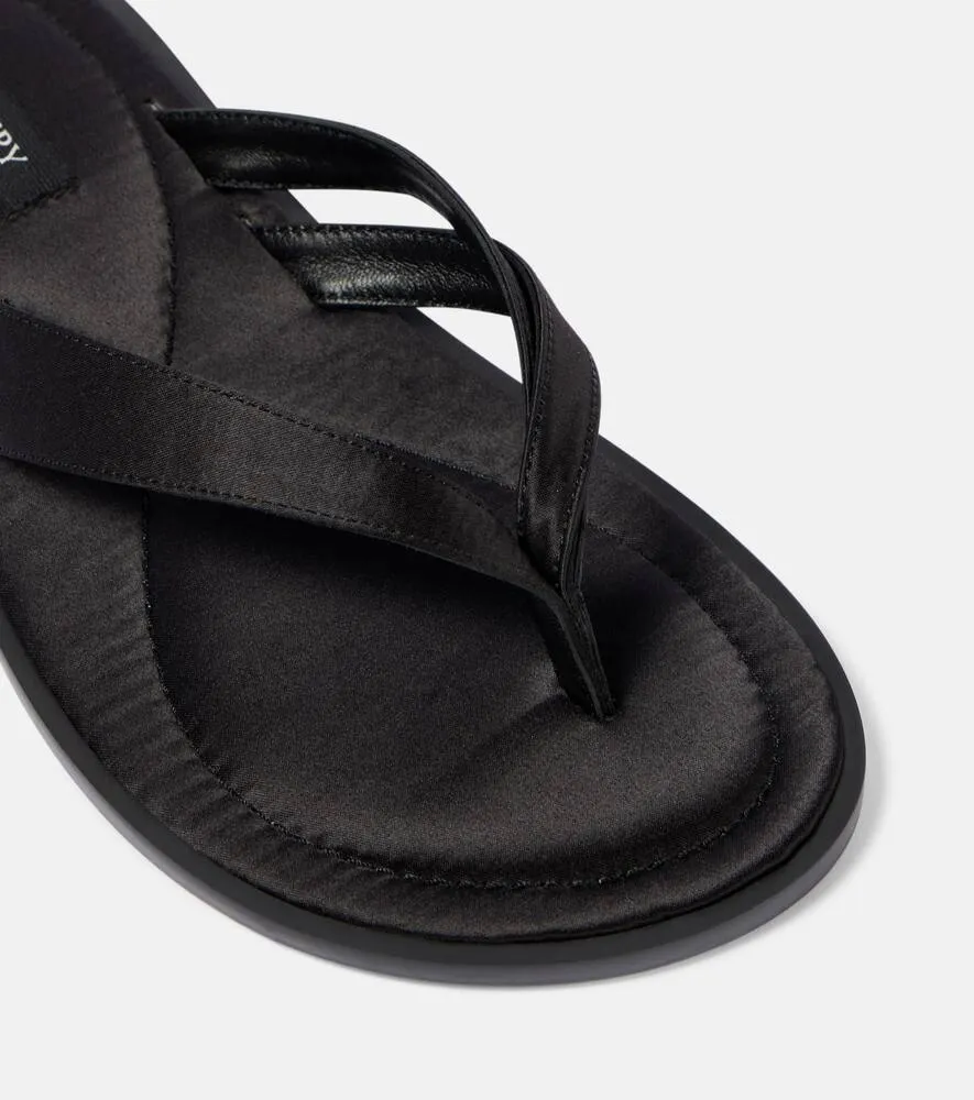 A.Emery Morgan satin thong sandals