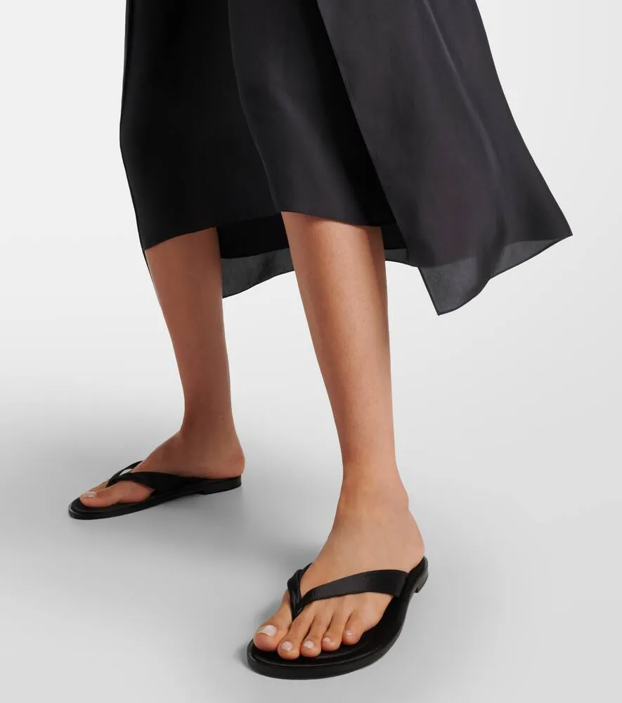 A.Emery Morgan satin thong sandals