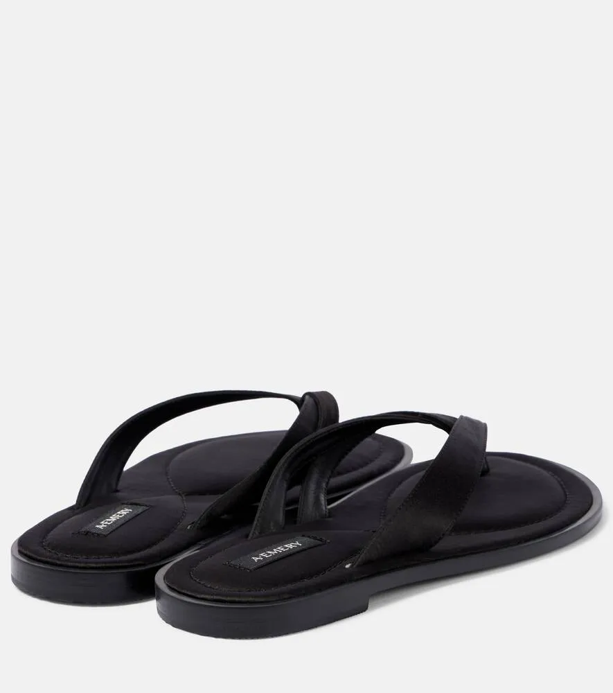 A.Emery Morgan satin thong sandals