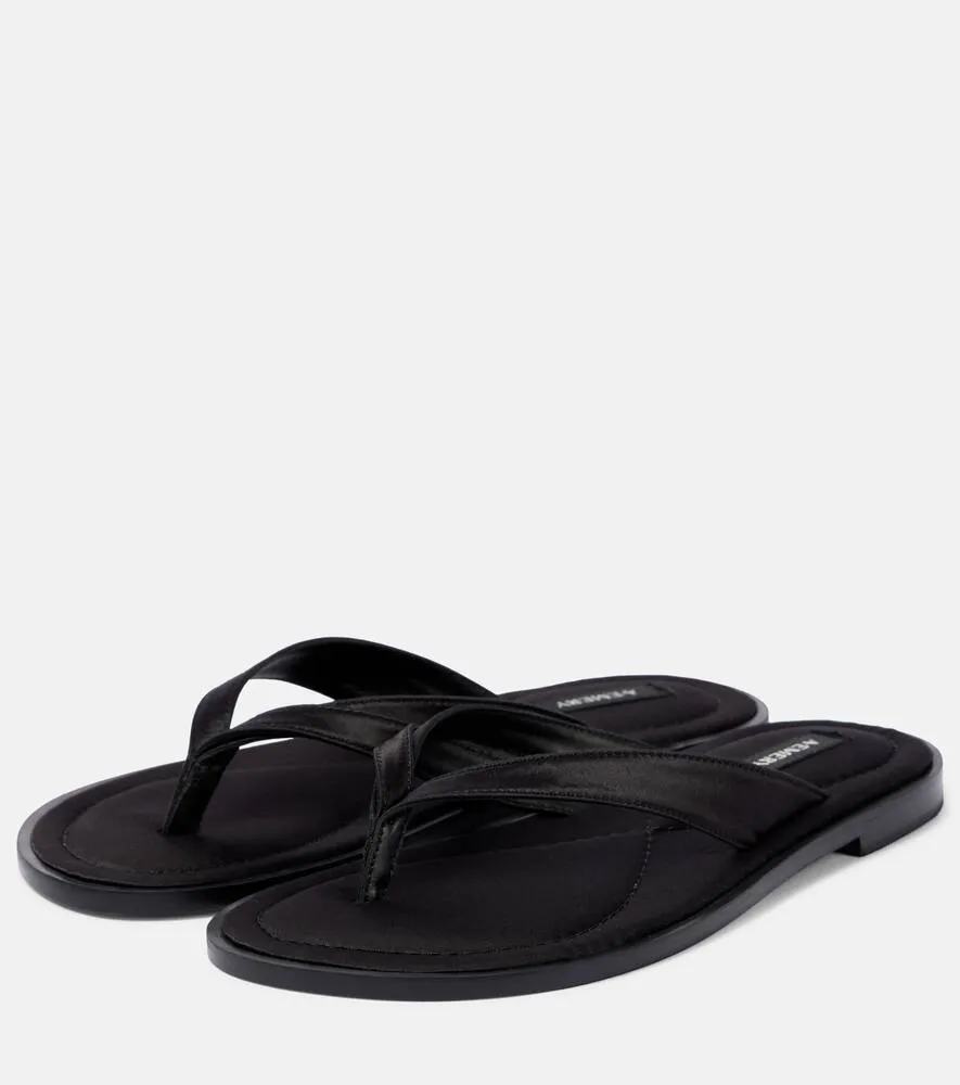 A.Emery Morgan satin thong sandals