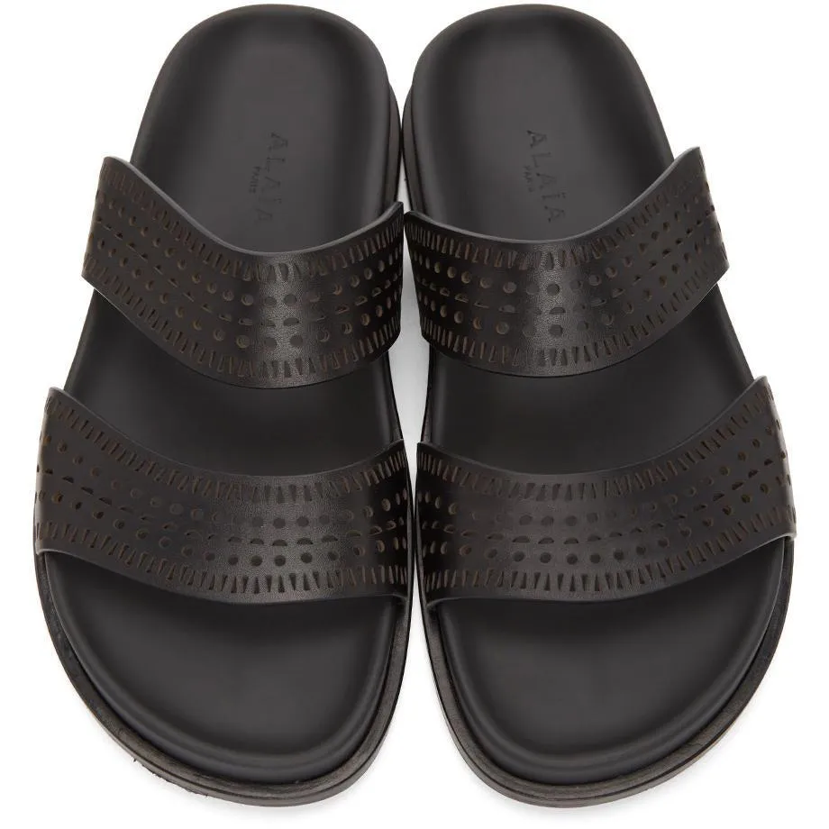 ALAÃA Black Vienne Vague Flat Mules