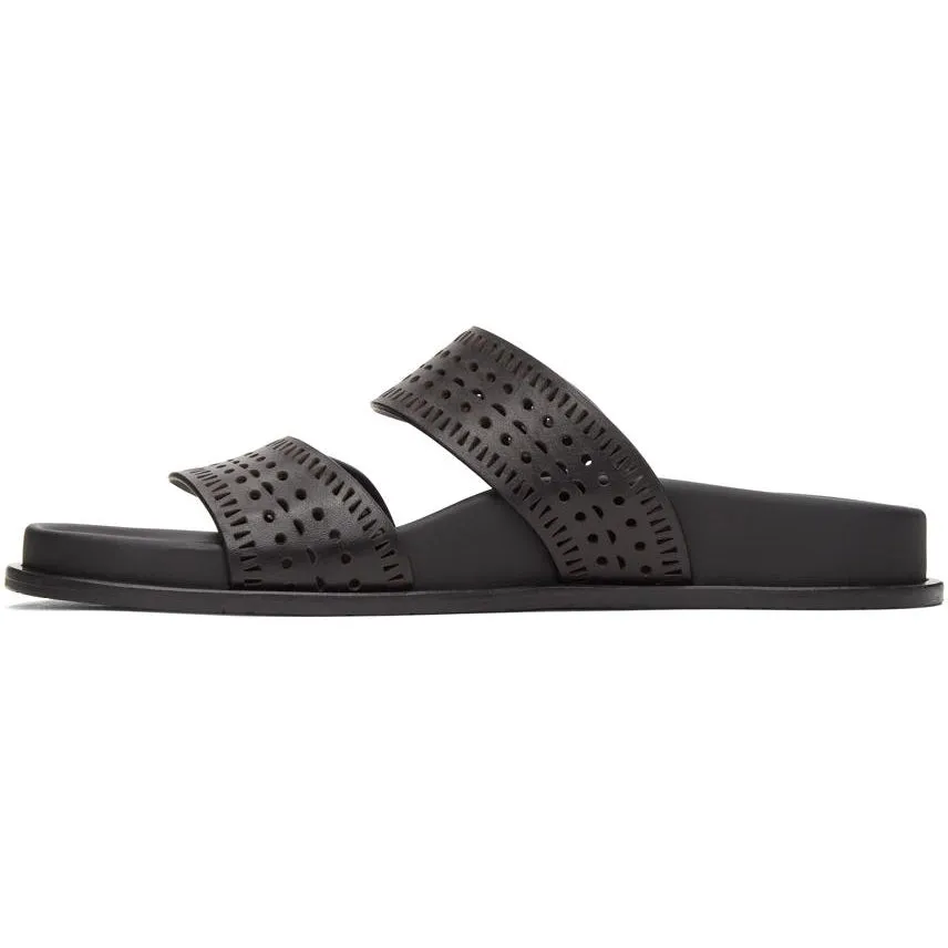 ALAÃA Black Vienne Vague Flat Mules