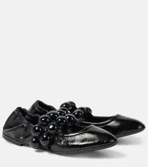 Alaia Sphere patent leather Mary Jane flats