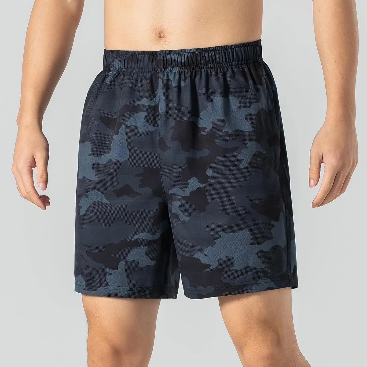 Alalaso Men's Swim Trunks with Compression Liner Quick Dry Board Shorts Swimsuit Swimwear for Men with Zipper Pockets