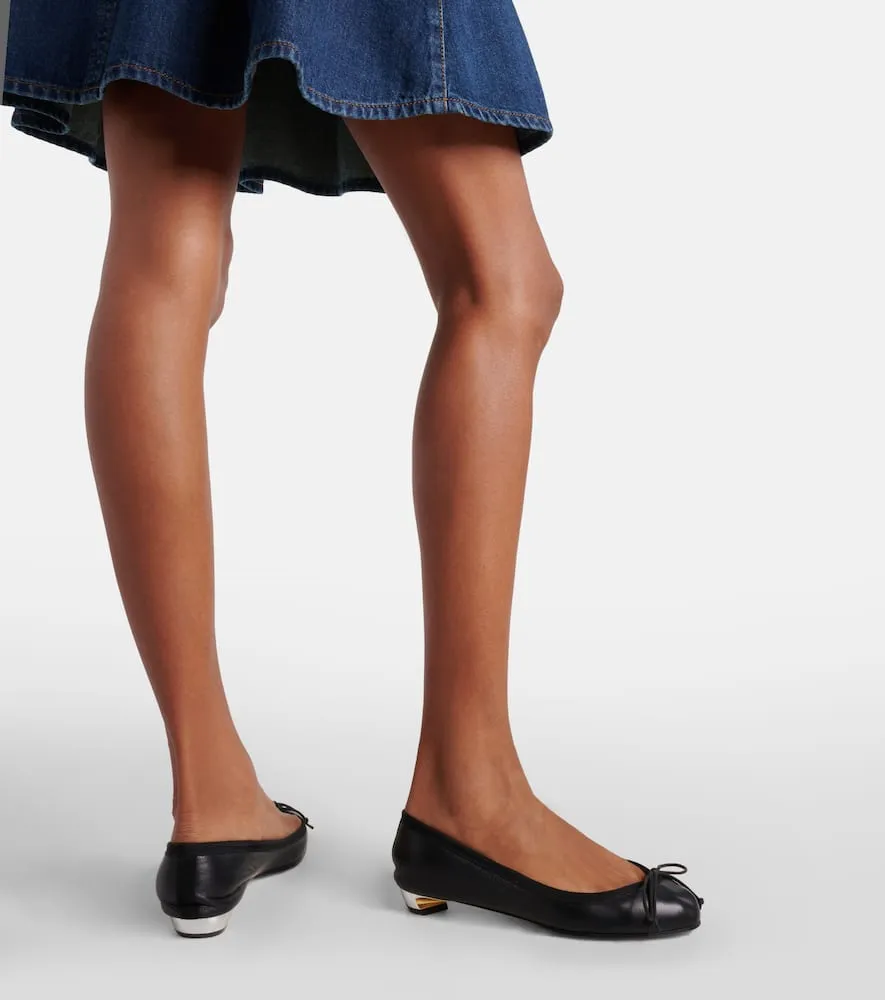 Alexander McQueen Armadillo bow-detail leather pumps