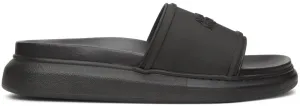 Alexander McQueen Black Hybrid Logo Slides