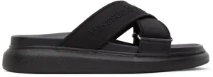 Alexander McQueen Black Oversized Hybrid Slides