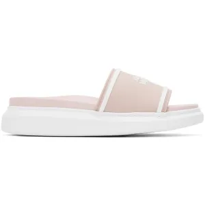 Alexander McQueen Pink Rubber Logo Sandals