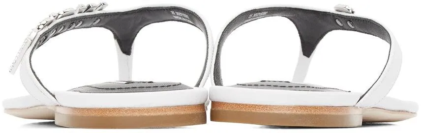 Alexander Wang White Ivy Thong Sandals