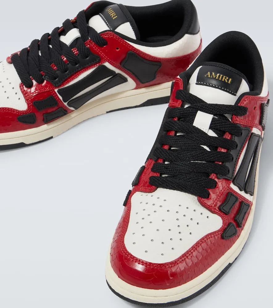 Amiri Snake Skel printed leather sneakers