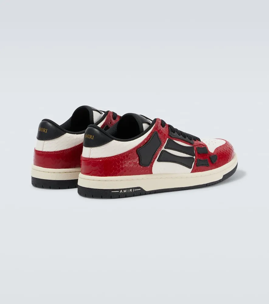Amiri Snake Skel printed leather sneakers