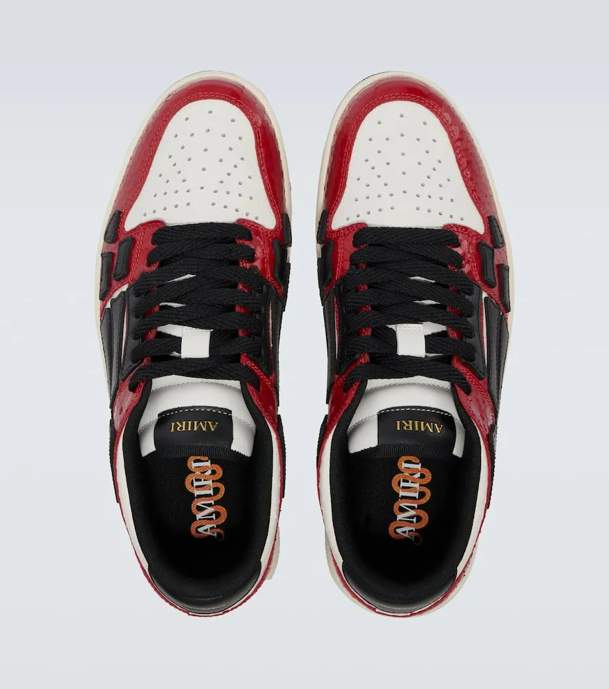 Amiri Snake Skel printed leather sneakers
