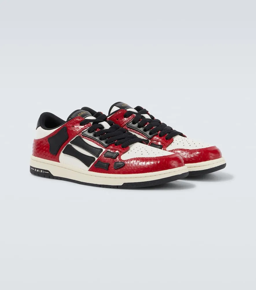 Amiri Snake Skel printed leather sneakers