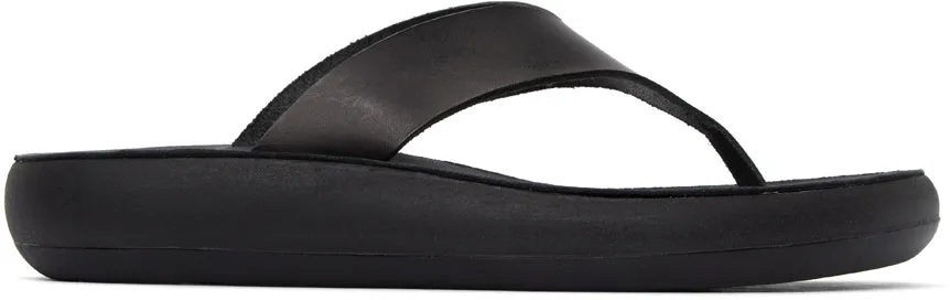 Ancient Greek Sandals Black Comfort Sole Charys Sandals