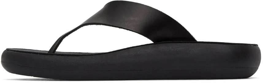 Ancient Greek Sandals Black Comfort Sole Charys Sandals
