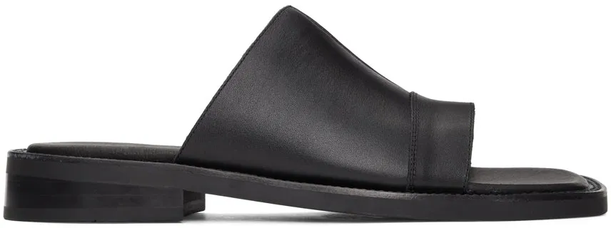 Andersson Bell Black Leather Dresden Sandals
