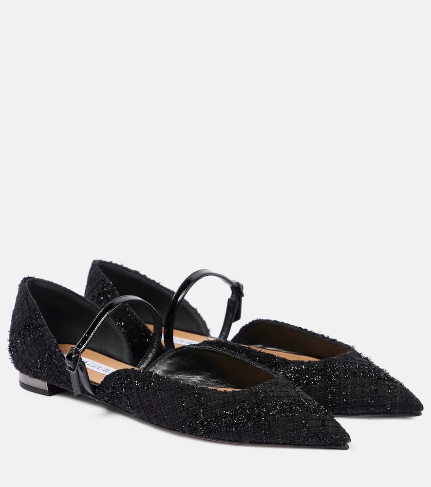 Aquazzura Bellezza boucl√É¬© Mary Jane flats