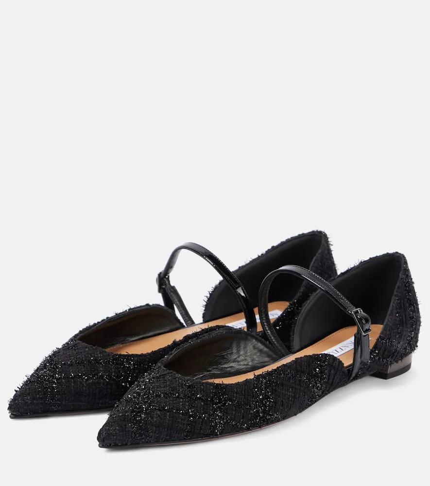 Aquazzura Bellezza boucl√É¬© Mary Jane flats