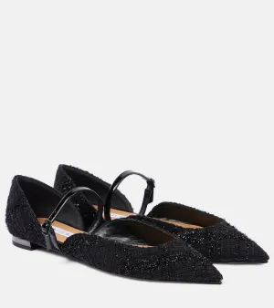 Aquazzura Bellezza boucl√É¬© Mary Jane flats