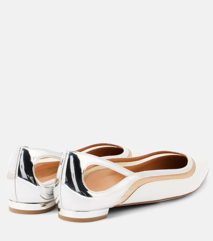 Aquazzura Cinemax leather ballet flats