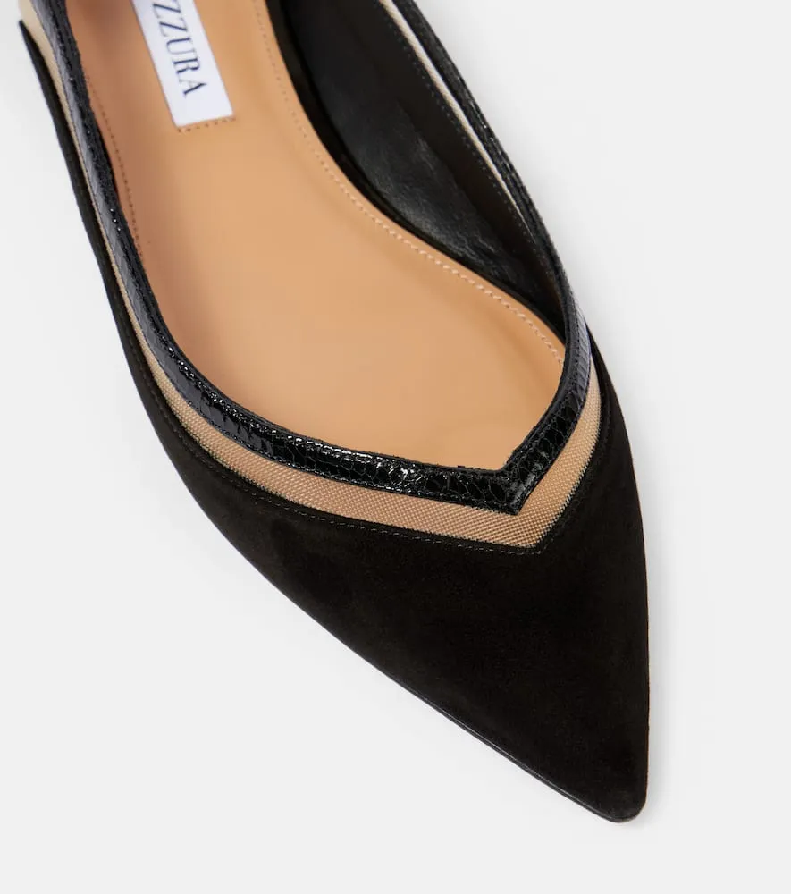 Aquazzura Cinemax suede ballet flats