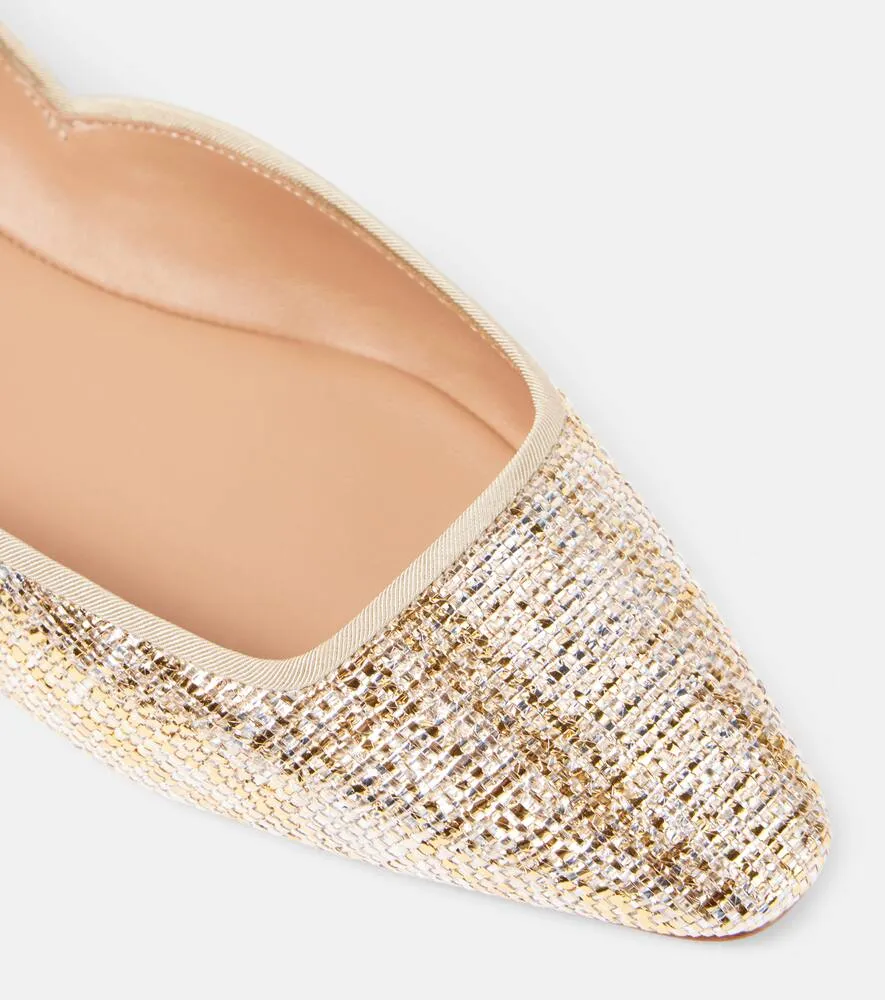 Aquazzura Maia canvas ballet flats
