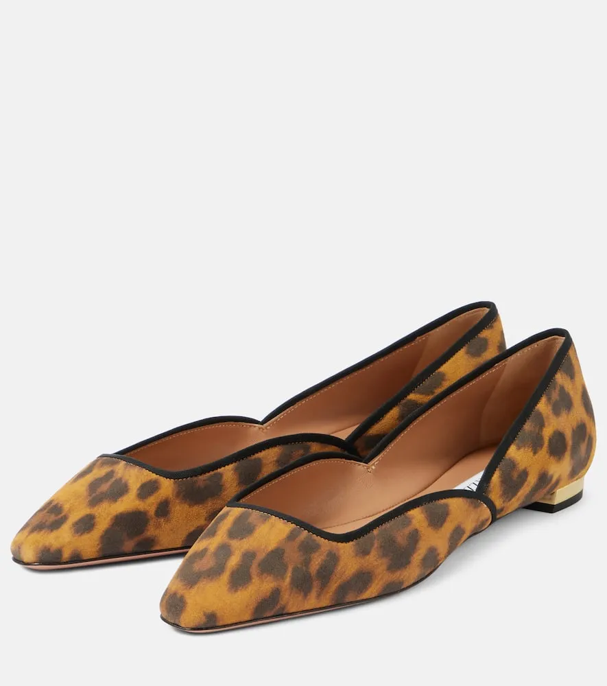 Aquazzura Maia Flay leather ballet flats