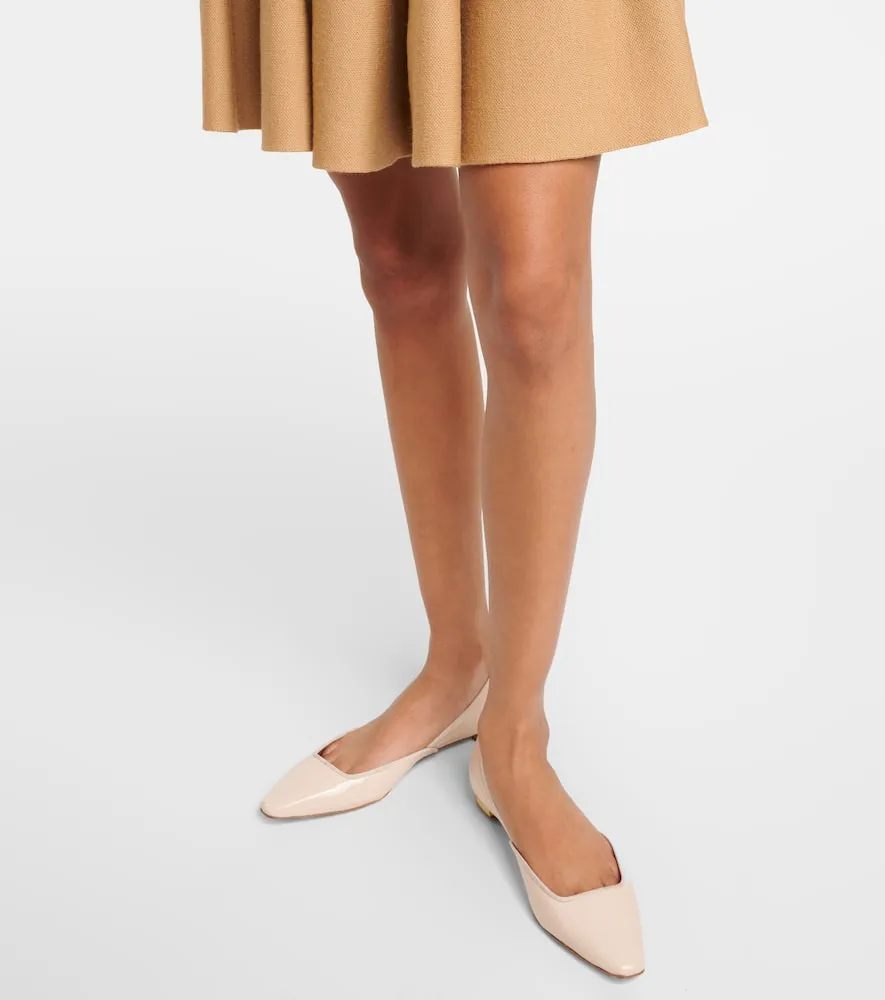 Aquazzura Maia leather ballet flats