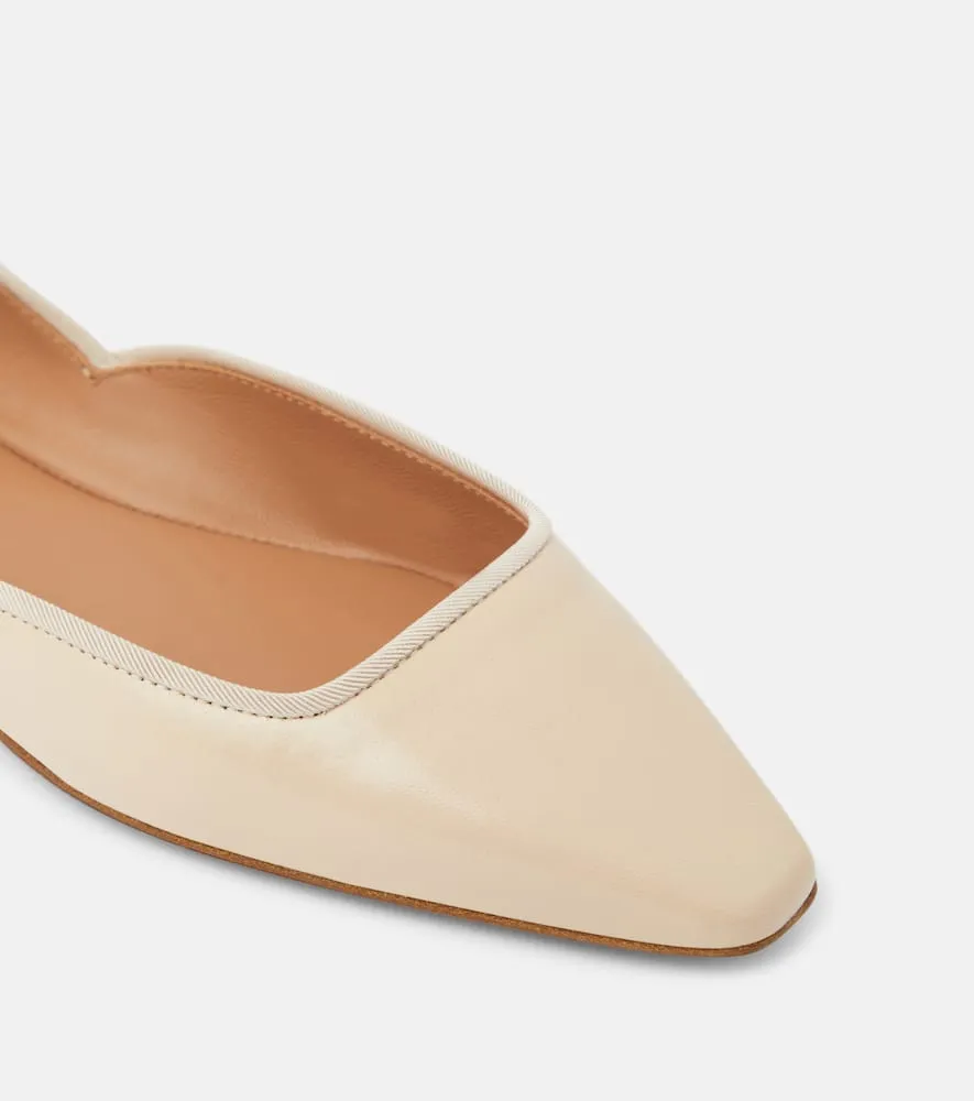 Aquazzura Maia leather ballet flats