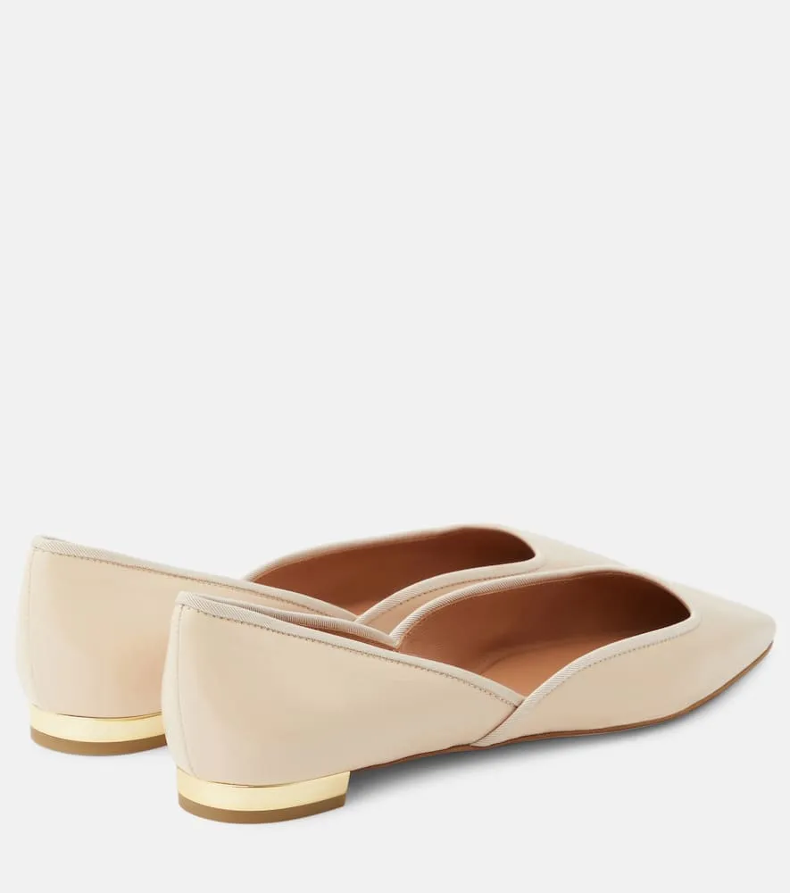 Aquazzura Maia leather ballet flats