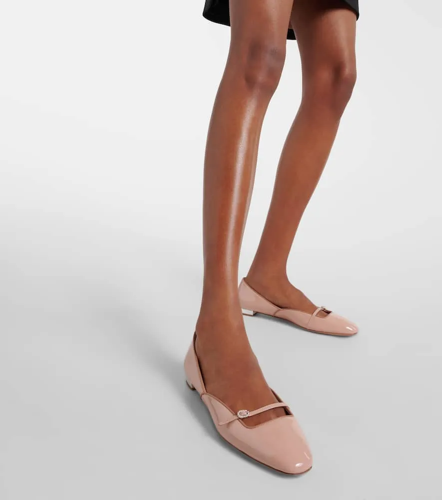 Aquazzura Soul Sister patent leather ballet flats