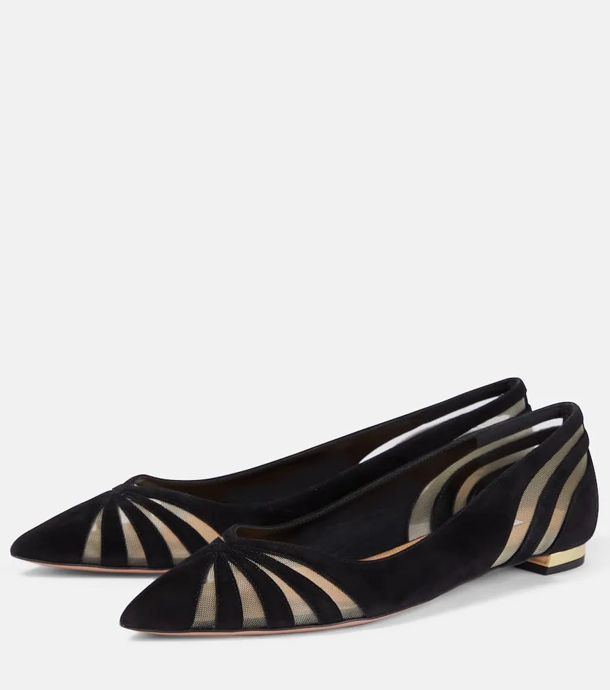 Aquazzura The Spy suede ballet flats