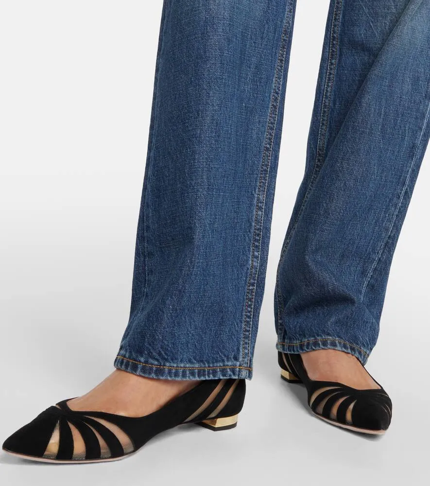 Aquazzura The Spy suede ballet flats