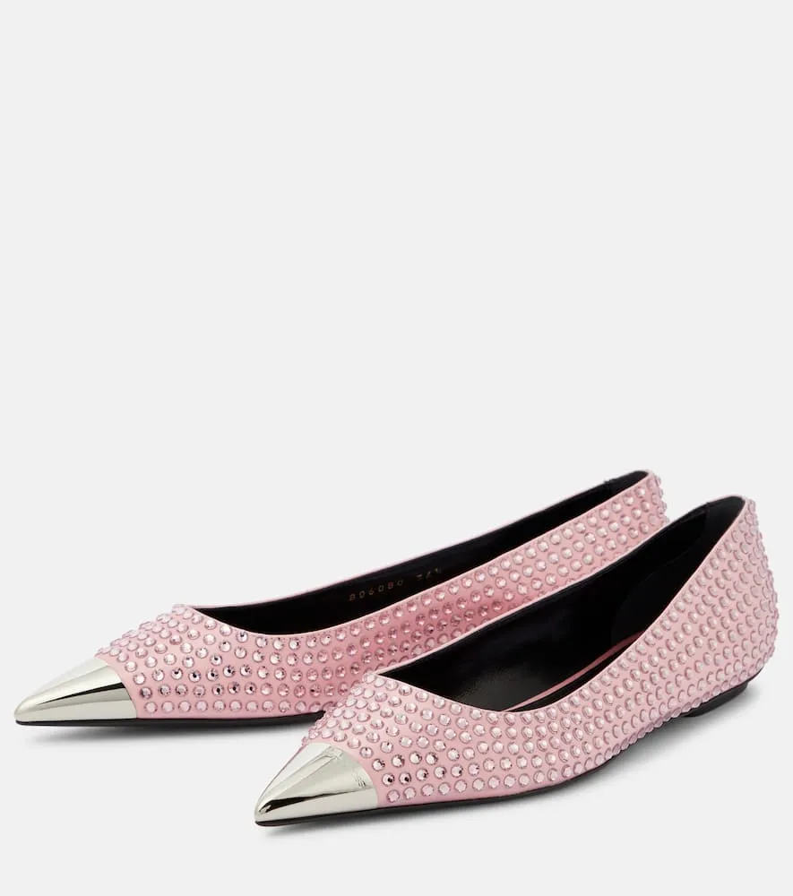 Area Rhinestone-embellished ballet flats