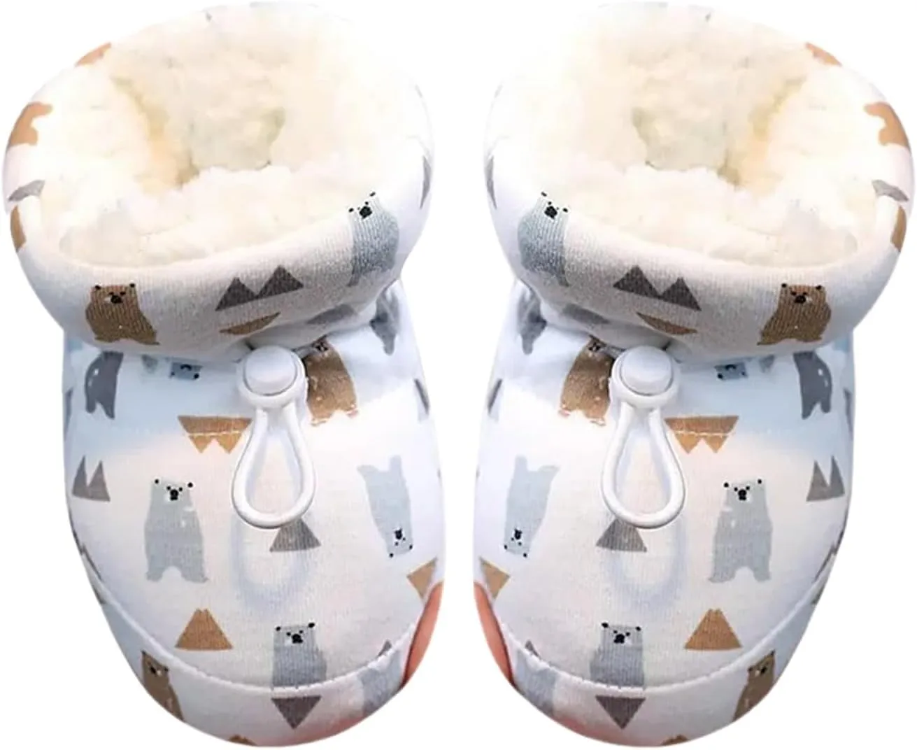 artoon Animal Cotton Booties For Infant Baby Girls Fuzzy Lined Soft Boots Shoes Winter Outdoor Cozy Snow Non Slip Shoes