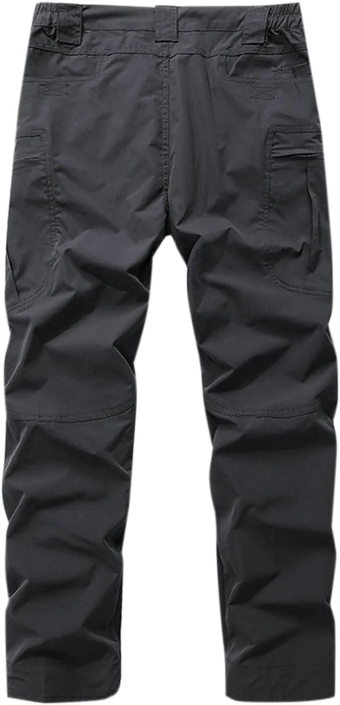 Aymnlox Mens Baggy Cargo Pants Casual Solid Straight Leg Pants Fashion Workout Hiking Joggers Fall Outdoor Pants with Pockets