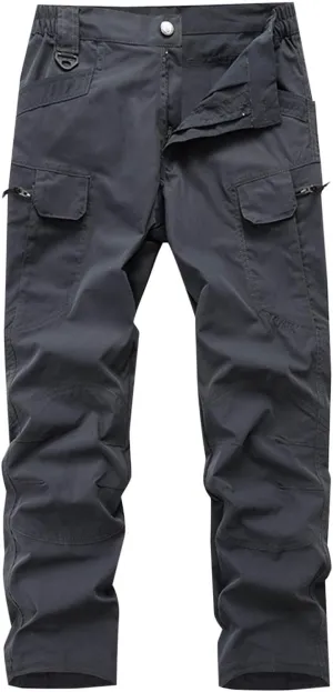 Aymnlox Mens Baggy Cargo Pants Casual Solid Straight Leg Pants Fashion Workout Hiking Joggers Fall Outdoor Pants with Pockets