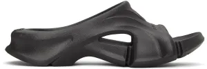 Balenciaga Black Rubber Mold Slide Sandals