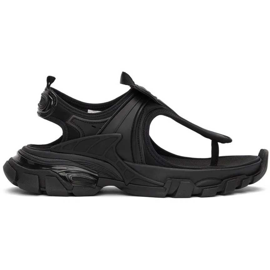 Balenciaga Black Slingback Thong Sandals