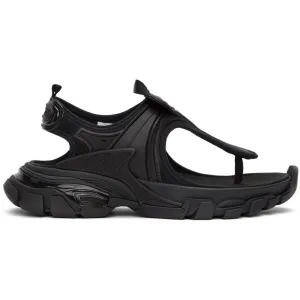 Balenciaga Black Slingback Thong Sandals