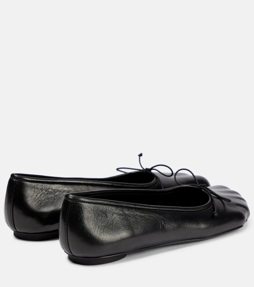Balenciaga Bow-detail leather ballet flats