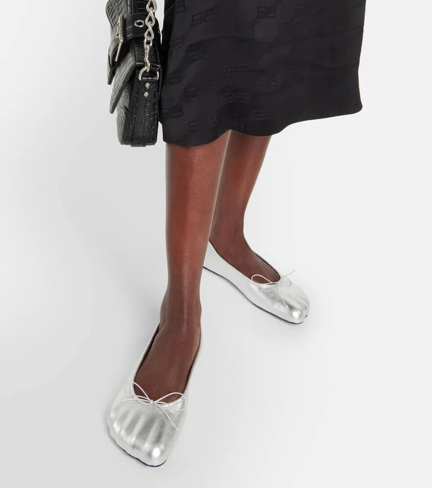 Balenciaga Fetish leather ballet flats