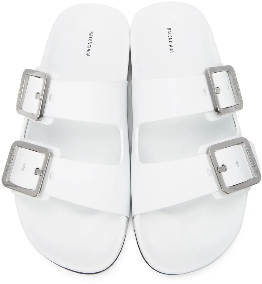 Balenciaga White Mallorca Sandals